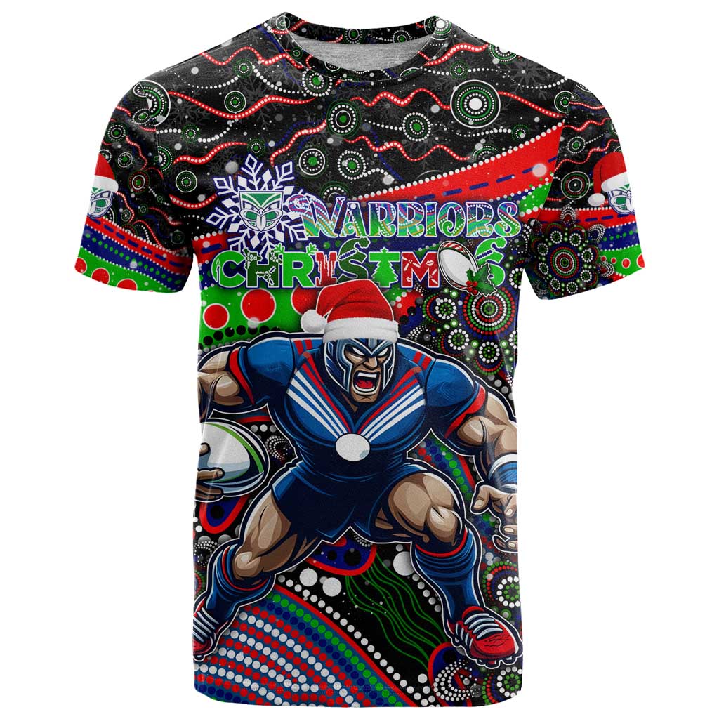 Merry Christmas New Zealand Warriors T Shirt Aboriginal Santa Rugby Mascot - Vibe Hoodie Shop