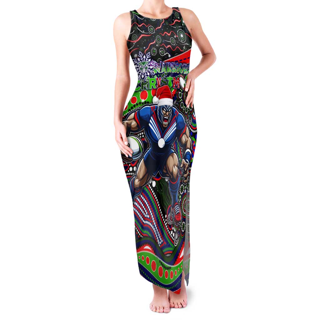 Merry Christmas New Zealand Warriors Tank Maxi Dress Aboriginal Santa Rugby Mascot