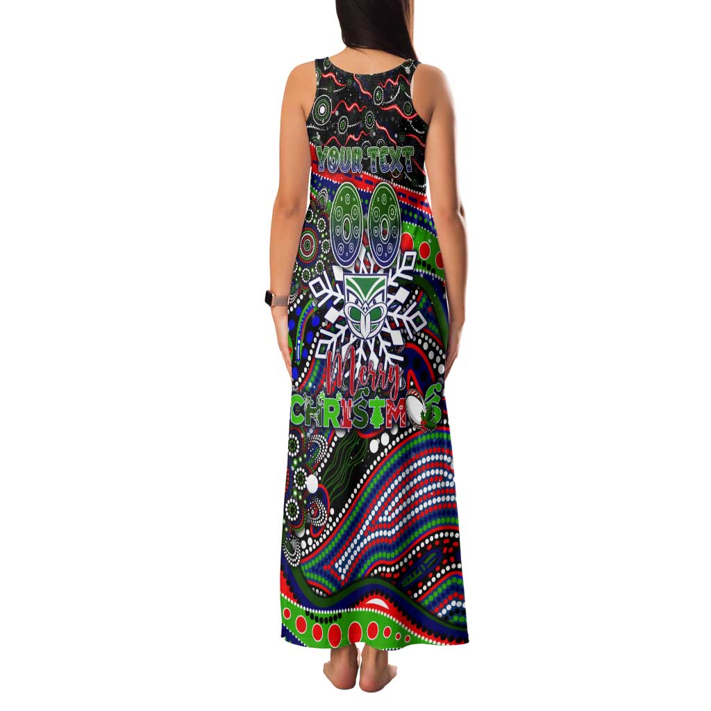 Merry Christmas New Zealand Warriors Tank Maxi Dress Aboriginal Santa Rugby Mascot