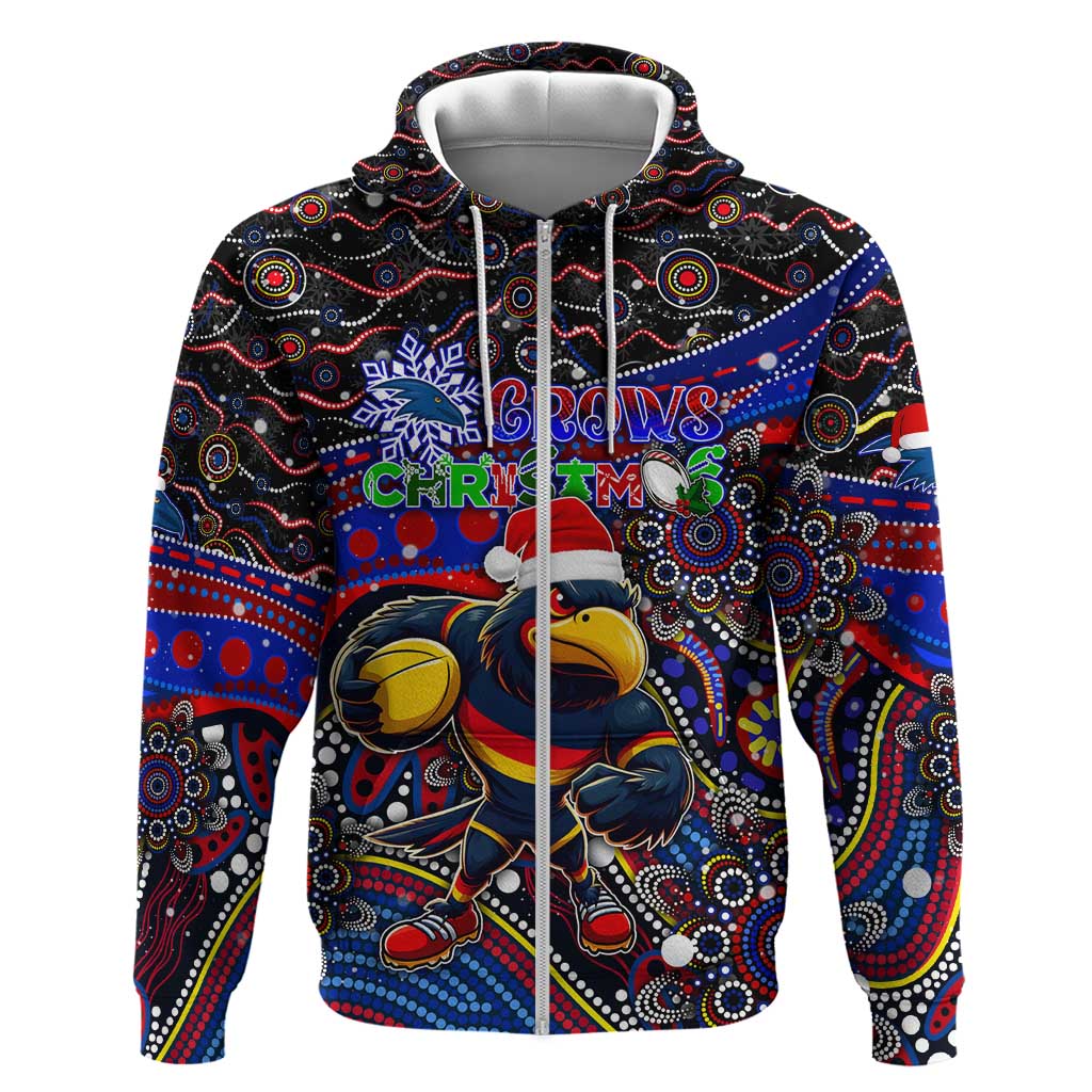 Merry Christmas AFL Adelaide Crows Hoodie Aboriginal Santa Football Mascot - Vibe Hoodie Shop