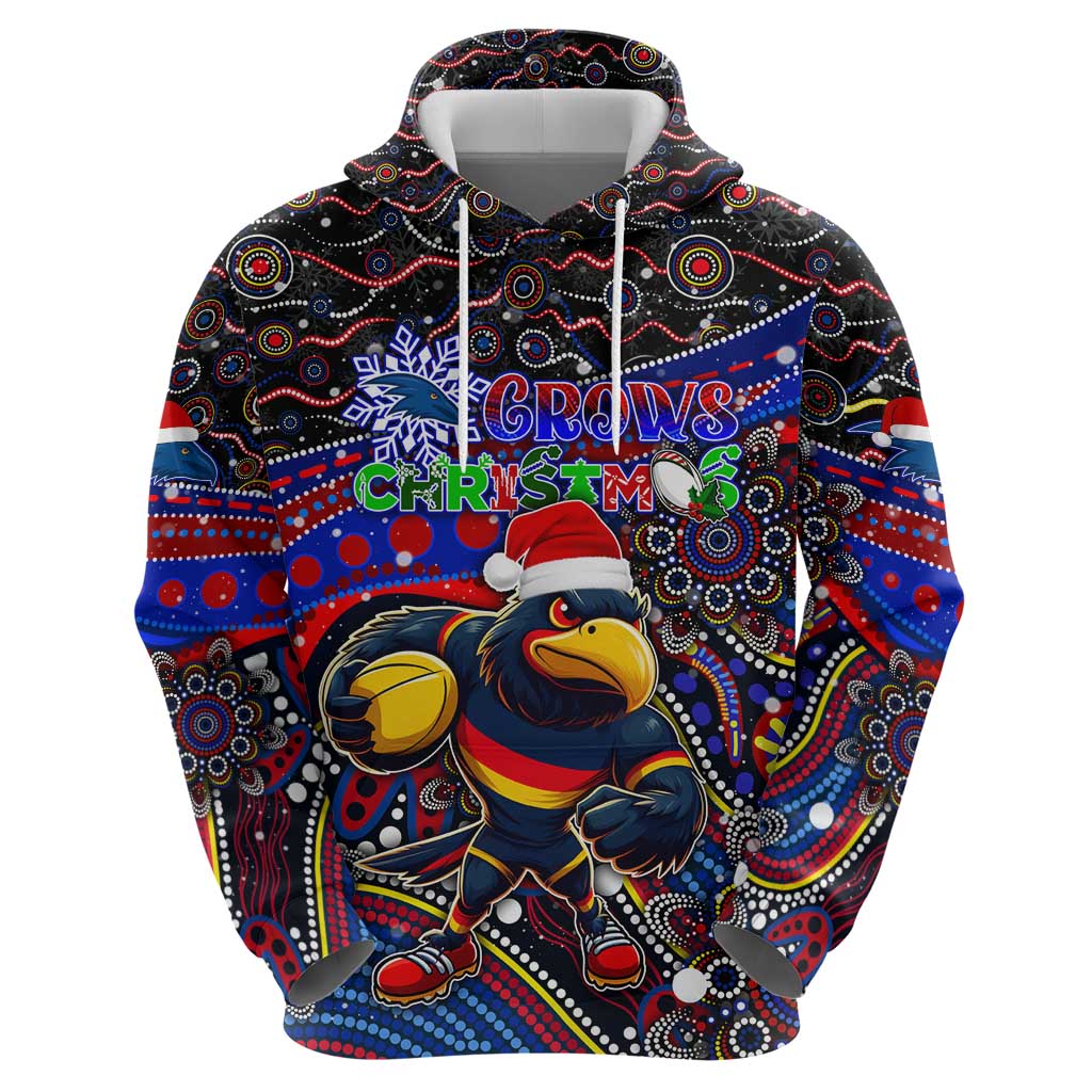 Merry Christmas AFL Adelaide Crows Hoodie Aboriginal Santa Football Mascot - Vibe Hoodie Shop