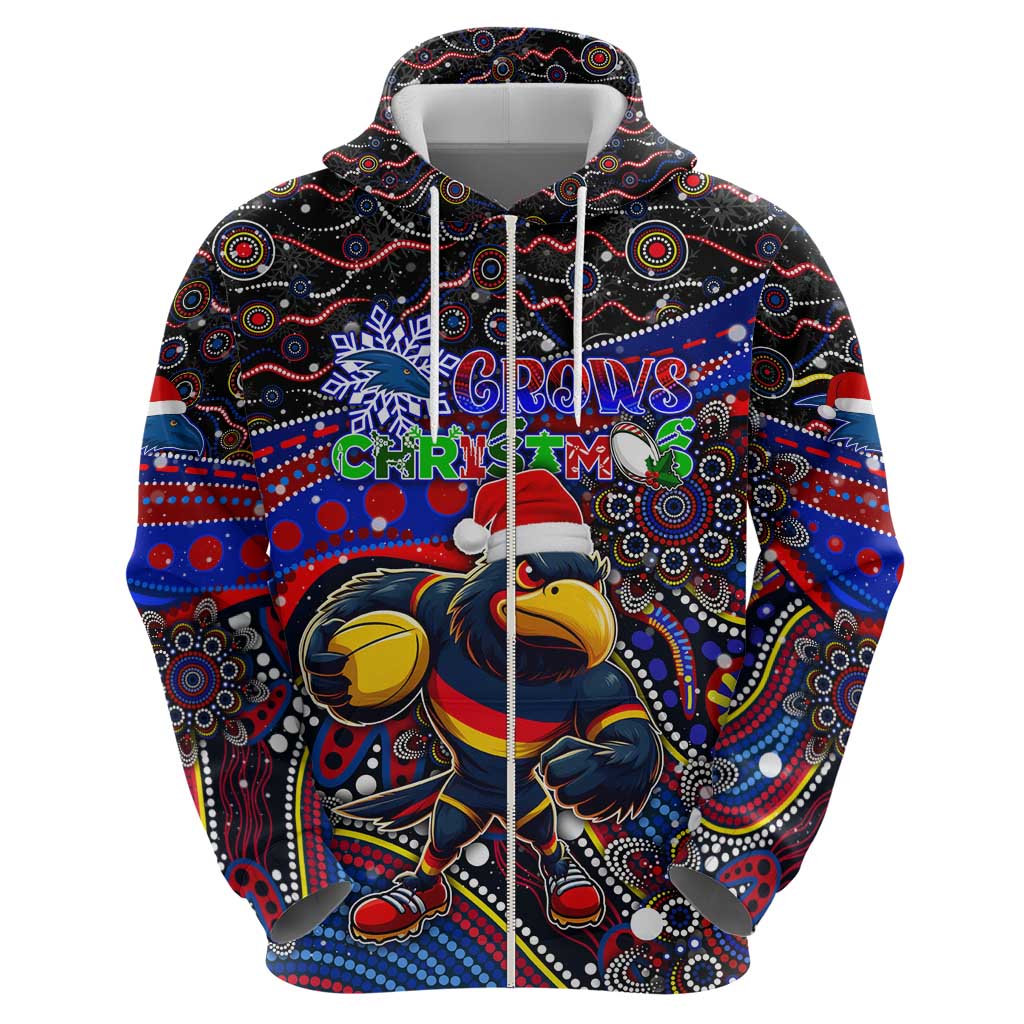 Merry Christmas AFL Adelaide Crows Hoodie Aboriginal Santa Football Mascot - Vibe Hoodie Shop