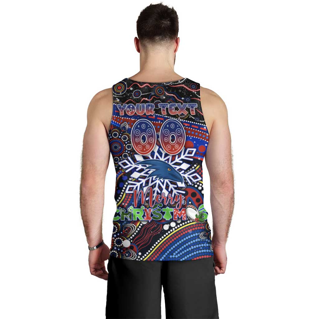 Merry Christmas AFL Adelaide Crows Men Tank Top Aboriginal Santa Football Mascot - Vibe Hoodie Shop