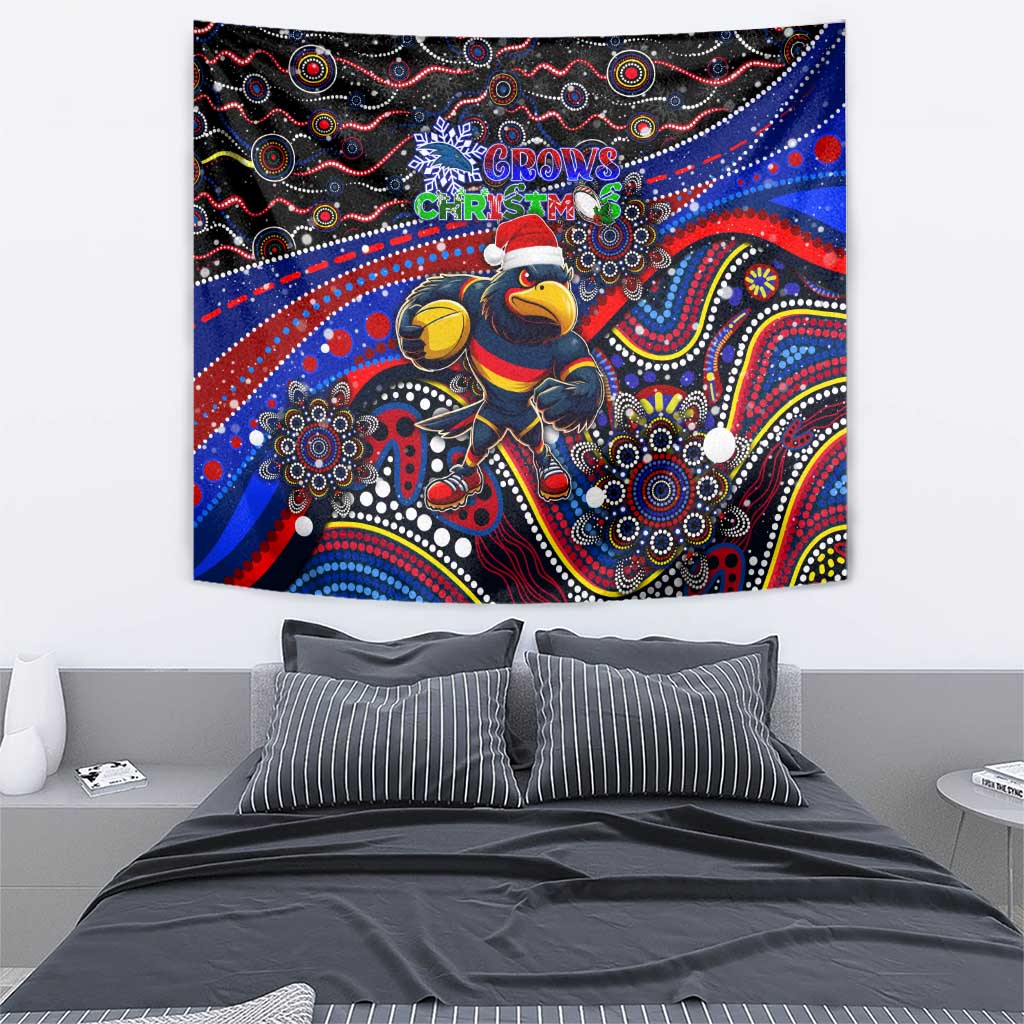 Merry Christmas AFL Adelaide Crows Tapestry Aboriginal Santa Football Mascot - Vibe Hoodie Shop