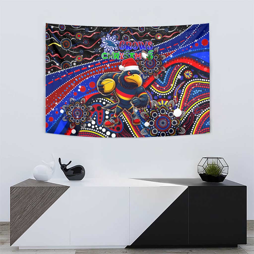 Merry Christmas AFL Adelaide Crows Tapestry Aboriginal Santa Football Mascot - Vibe Hoodie Shop