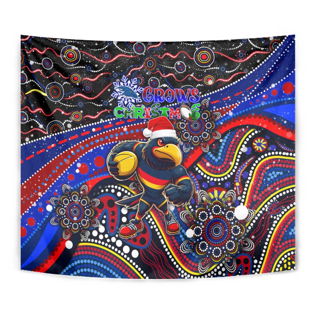 Merry Christmas AFL Adelaide Crows Tapestry Aboriginal Santa Football Mascot - Vibe Hoodie Shop