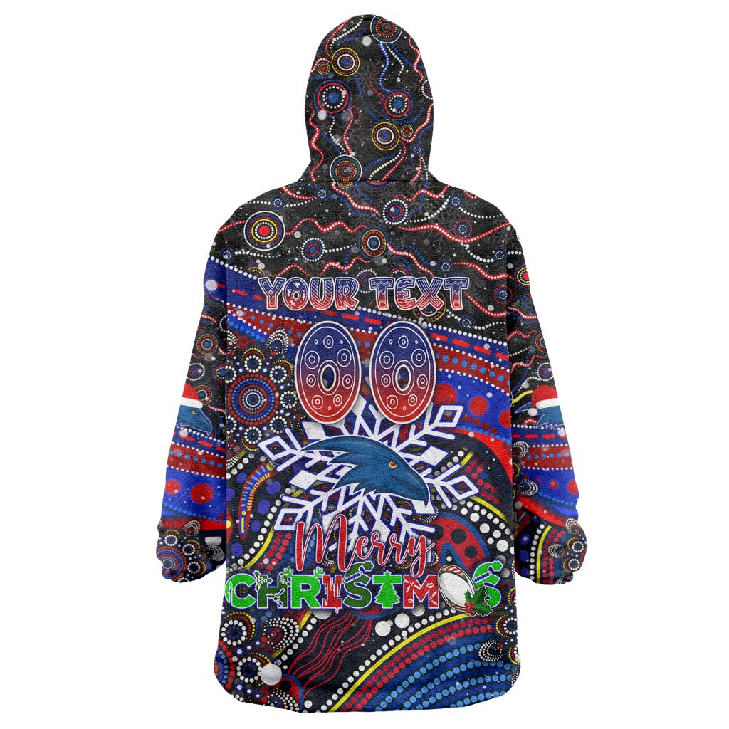 Merry Christmas AFL Adelaide Crows Wearable Blanket Hoodie Aboriginal Santa Football Mascot - Vibe Hoodie Shop