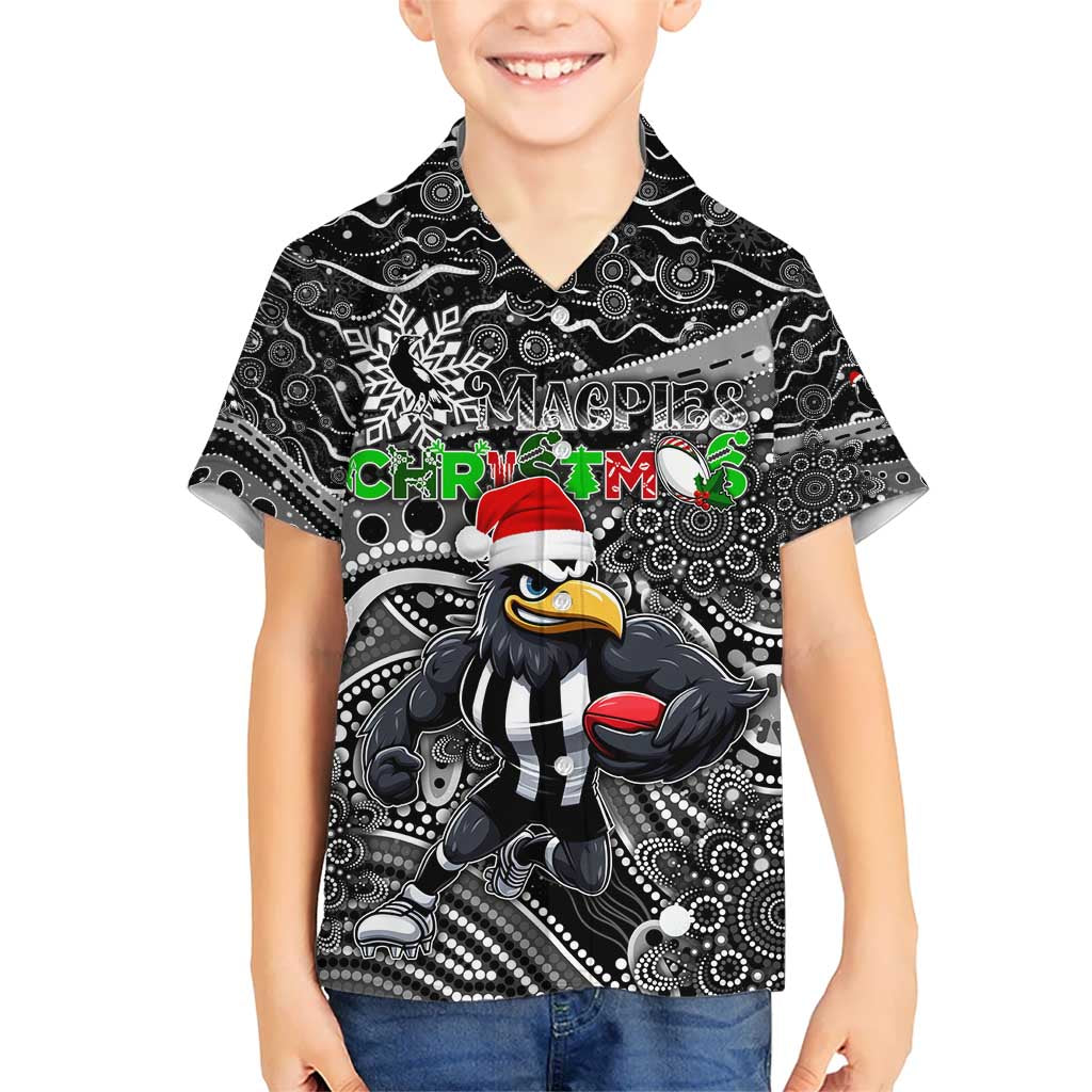 Merry Christmas AFL Collingwood Magpies Hawaiian Shirt Aboriginal Santa Football Mascot - Vibe Hoodie Shop