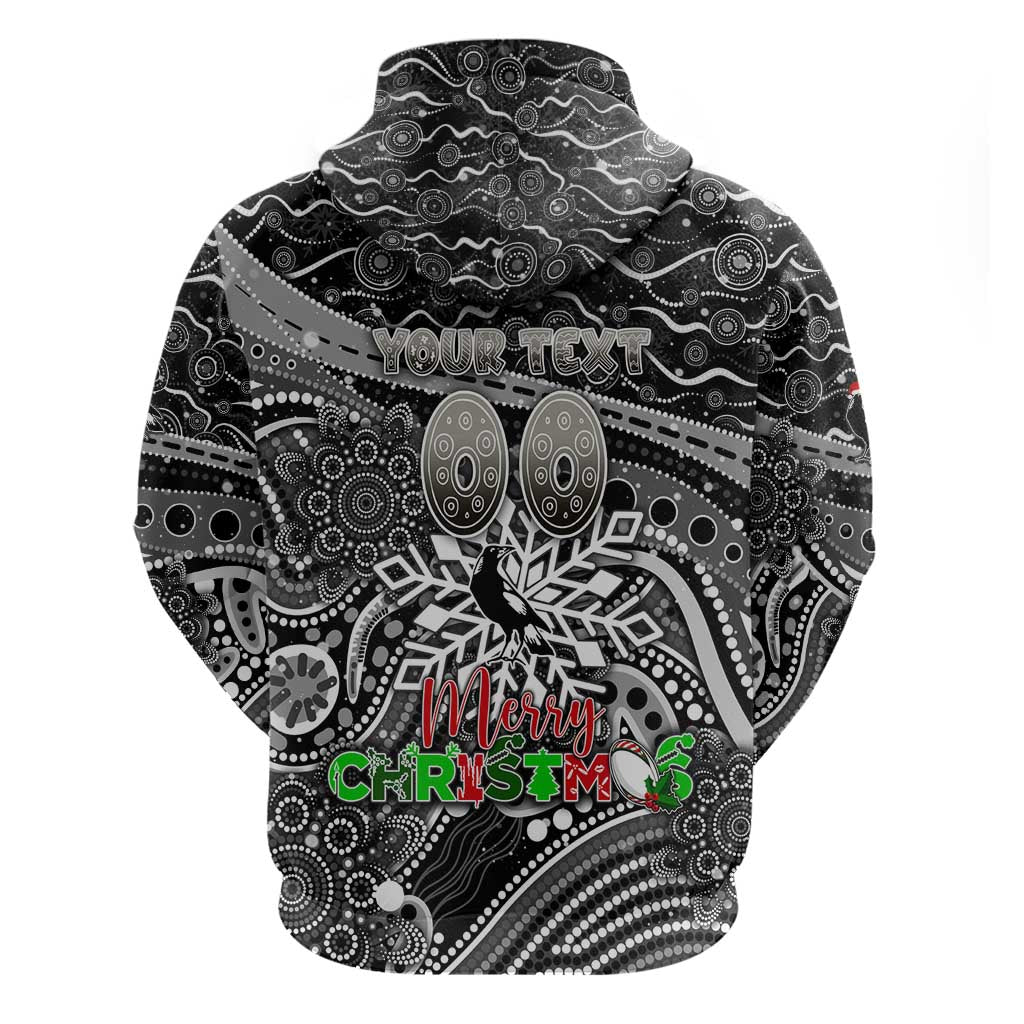 Merry Christmas AFL Collingwood Magpies Hoodie Aboriginal Santa Football Mascot - Vibe Hoodie Shop