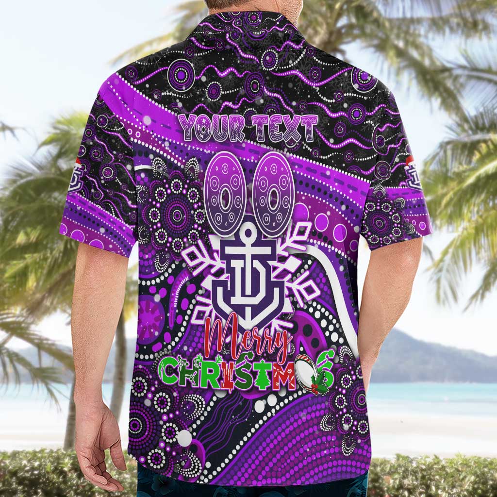 Merry Christmas AFL Fremantle Freo Hawaiian Shirt Aboriginal Santa Football Mascot - Vibe Hoodie Shop