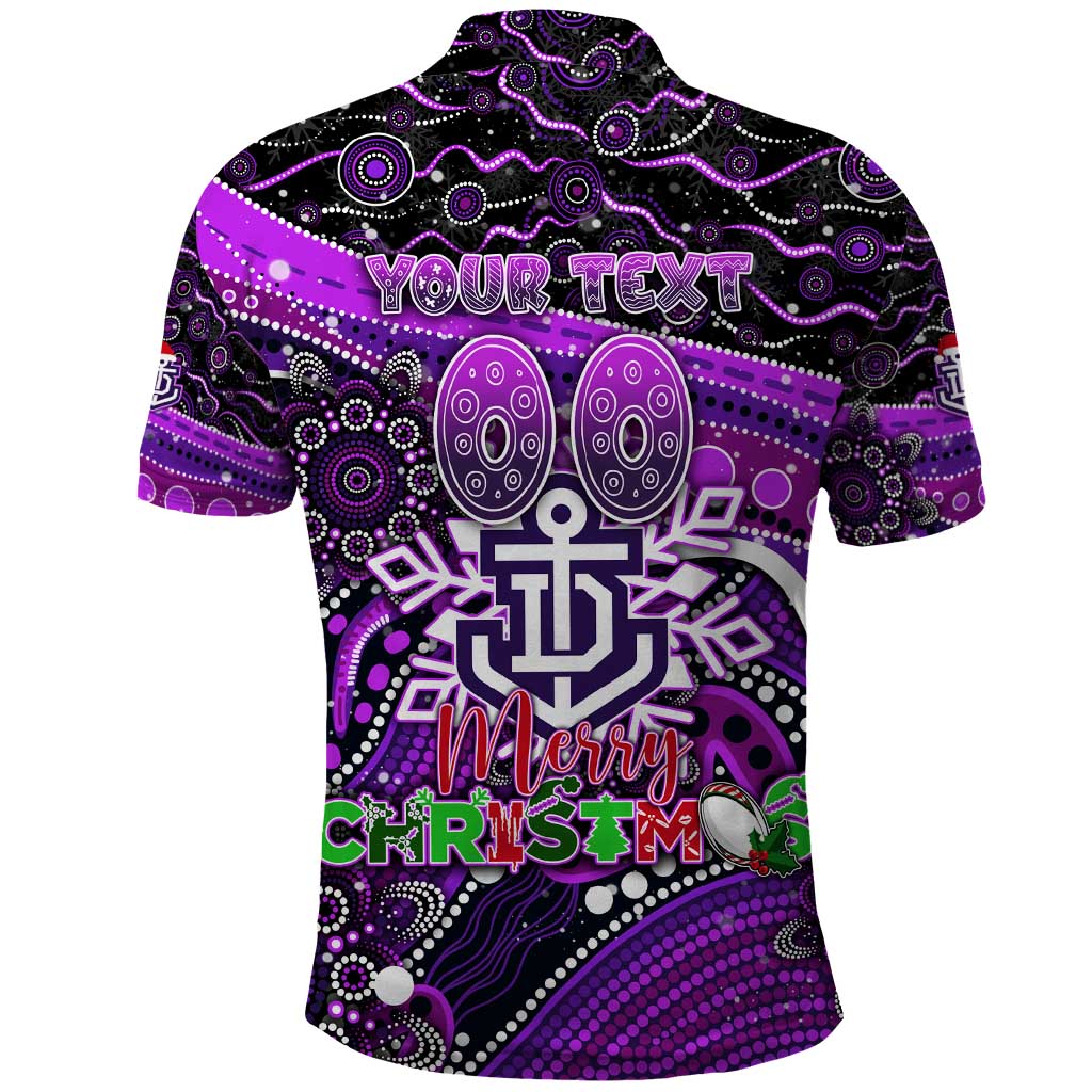 Merry Christmas AFL Fremantle Freo Polo Shirt Aboriginal Santa Football Mascot - Vibe Hoodie Shop
