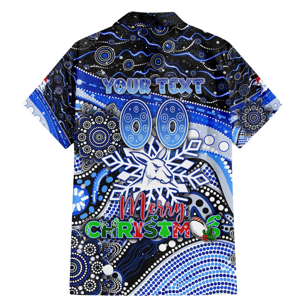 Merry Christmas AFL Kangaroos Hawaiian Shirt Aboriginal Santa Football Mascot - Vibe Hoodie Shop