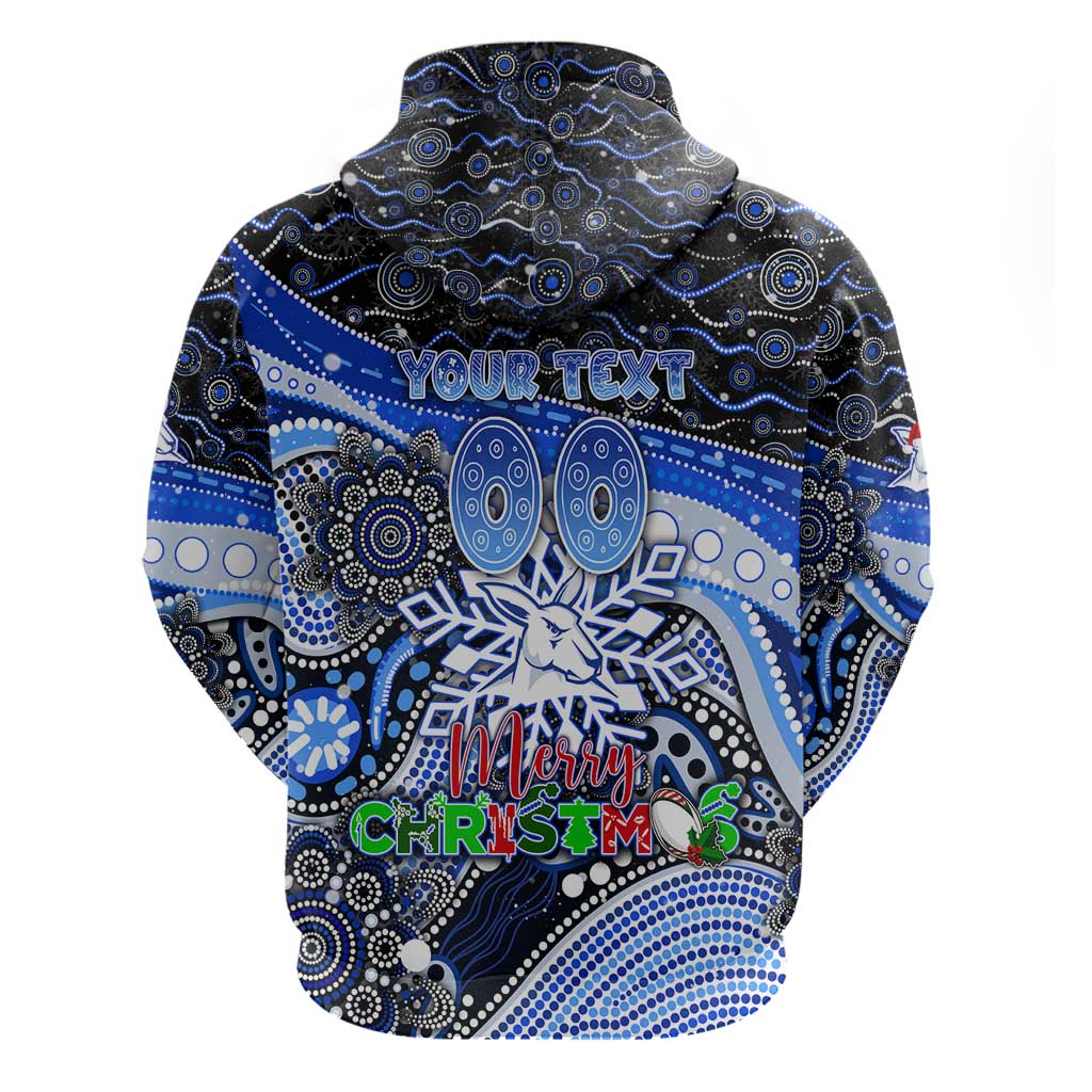 Merry Christmas AFL Kangaroos Hoodie Aboriginal Santa Football Mascot - Vibe Hoodie Shop
