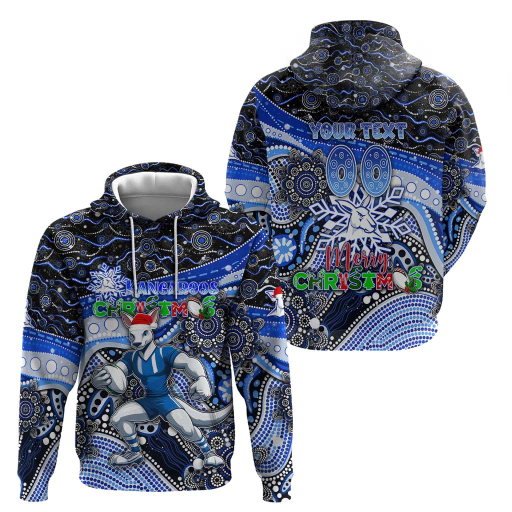 Merry Christmas AFL Kangaroos Hoodie Aboriginal Santa Football Mascot - Vibe Hoodie Shop