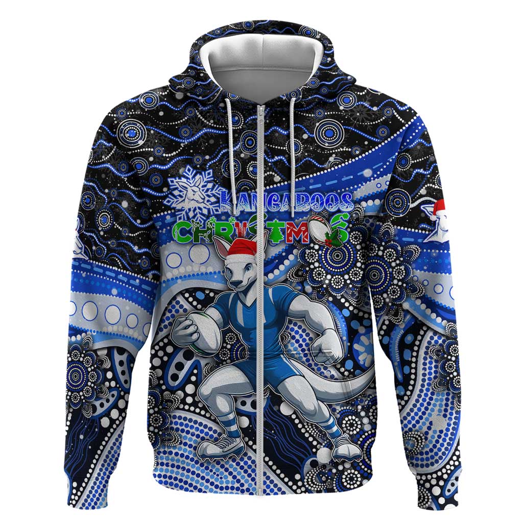 Merry Christmas AFL Kangaroos Hoodie Aboriginal Santa Football Mascot - Vibe Hoodie Shop
