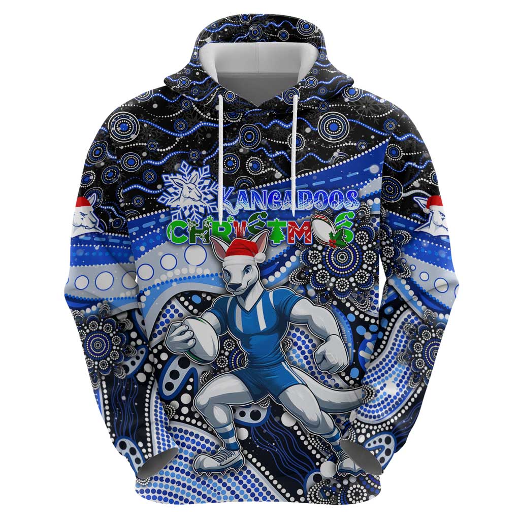Merry Christmas AFL Kangaroos Hoodie Aboriginal Santa Football Mascot - Vibe Hoodie Shop
