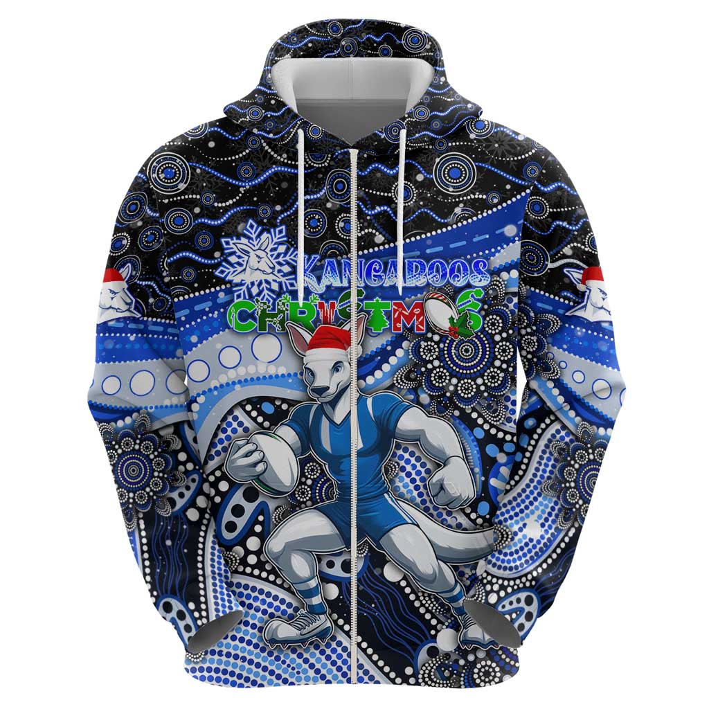 Merry Christmas AFL Kangaroos Hoodie Aboriginal Santa Football Mascot - Vibe Hoodie Shop