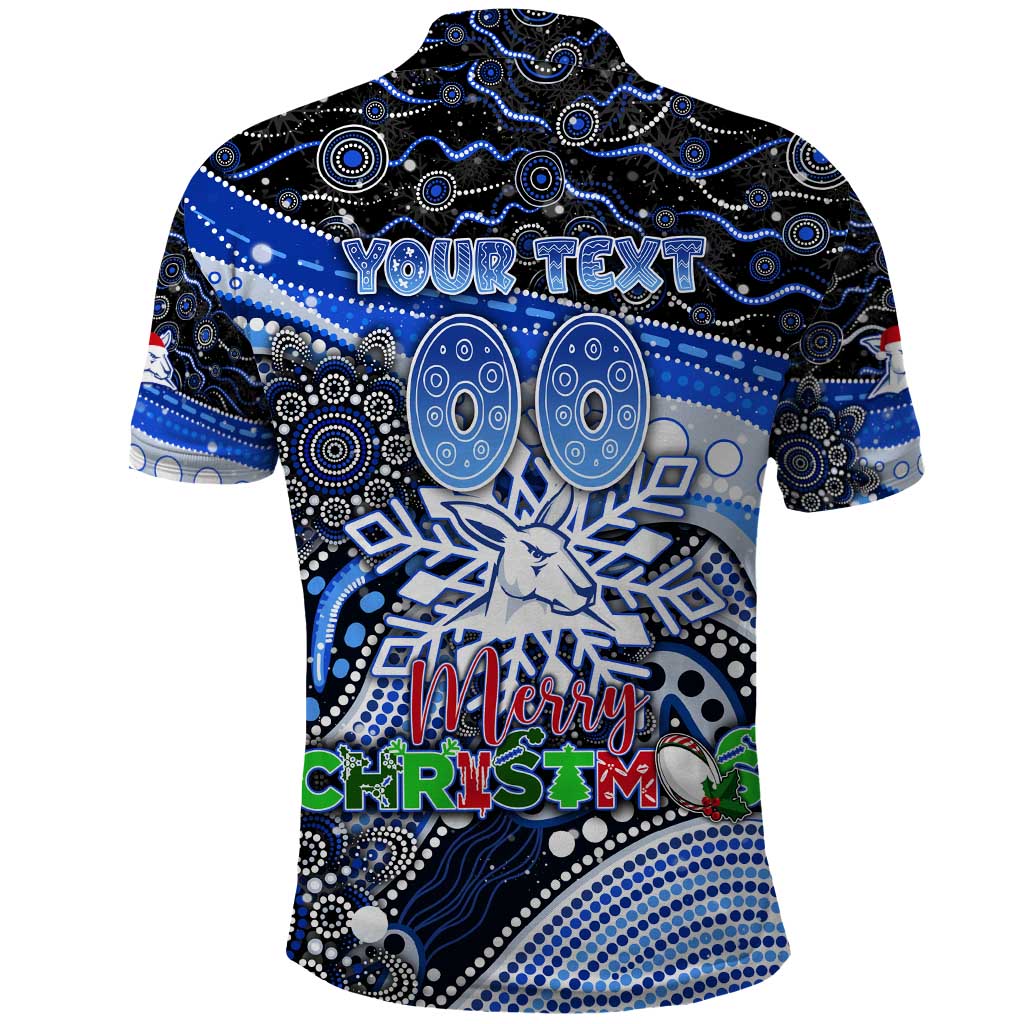 Merry Christmas AFL Kangaroos Polo Shirt Aboriginal Santa Football Mascot - Vibe Hoodie Shop
