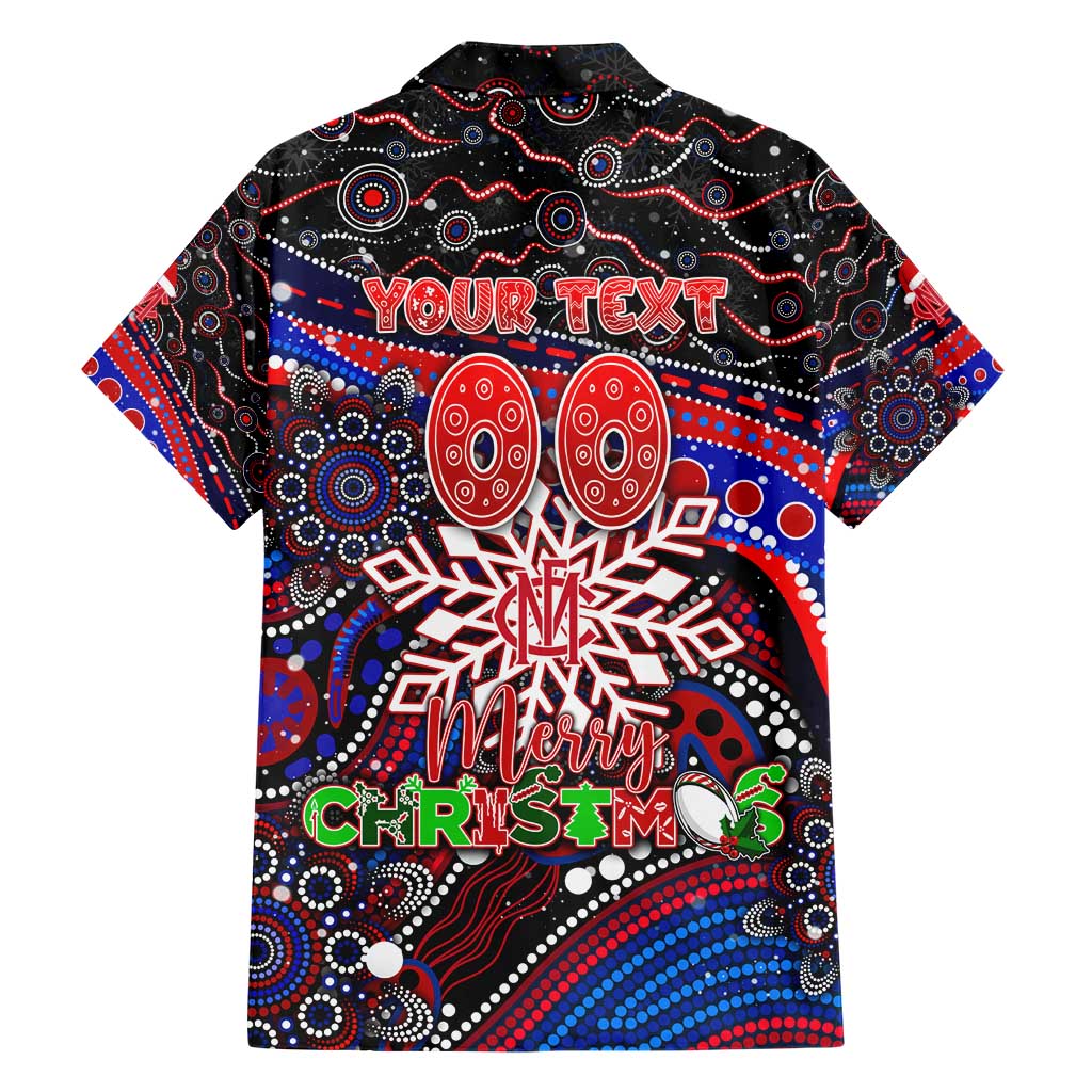 Merry Christmas AFL Demons Hawaiian Shirt Aboriginal Santa Football Mascot - Vibe Hoodie Shop