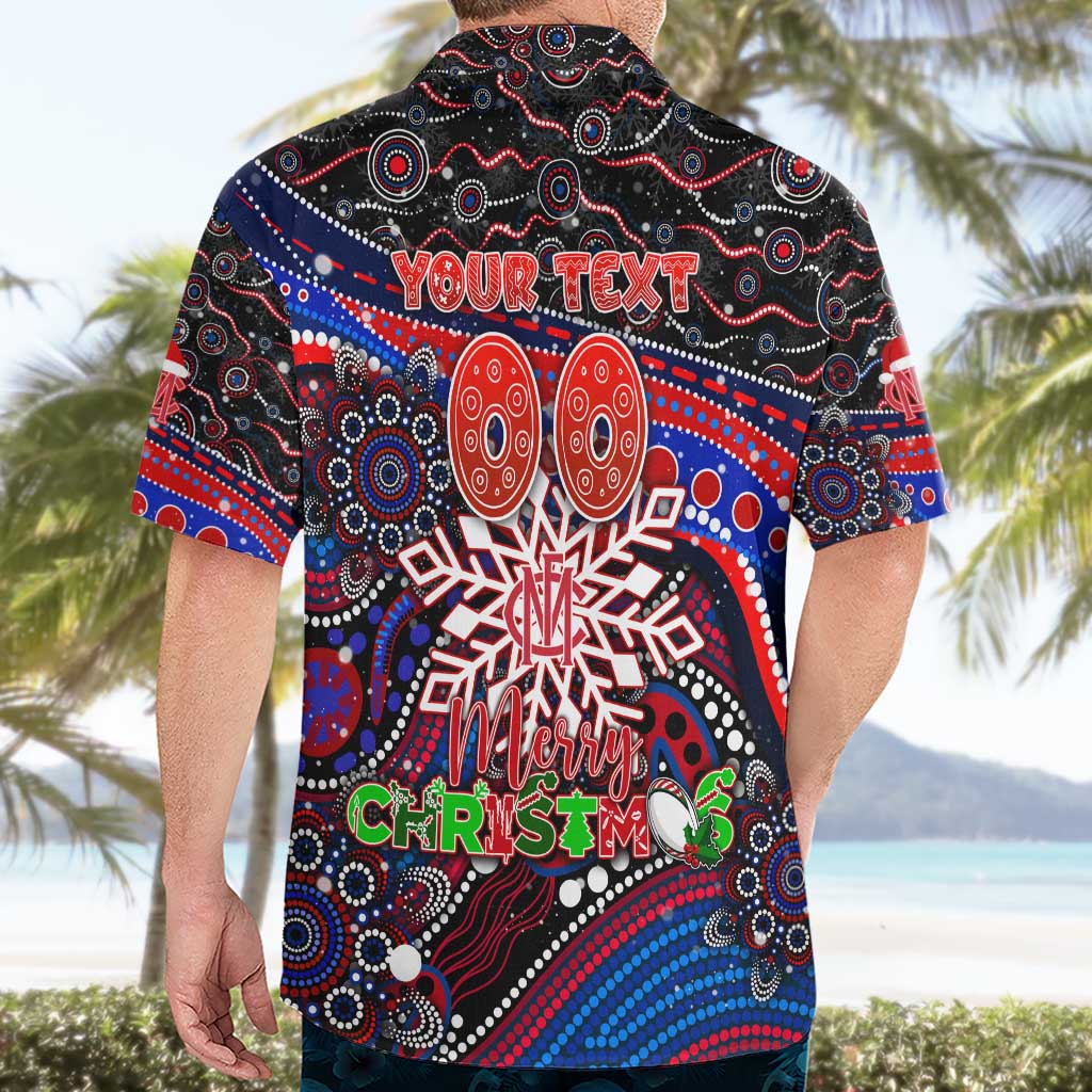 Merry Christmas AFL Demons Hawaiian Shirt Aboriginal Santa Football Mascot - Vibe Hoodie Shop