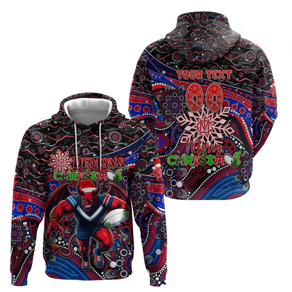 Merry Christmas AFL Demons Hoodie Aboriginal Santa Football Mascot - Vibe Hoodie Shop