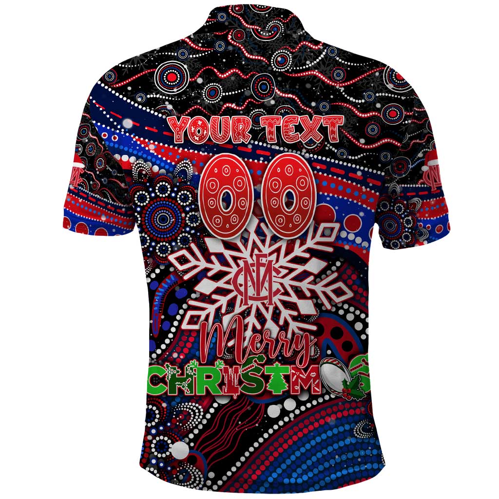 Merry Christmas AFL Demons Polo Shirt Aboriginal Santa Football Mascot - Vibe Hoodie Shop
