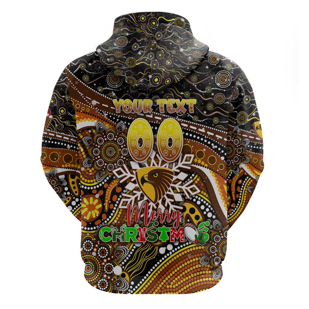 Merry Christmas AFL Hawks Hoodie Aboriginal Santa Football Mascot - Vibe Hoodie Shop