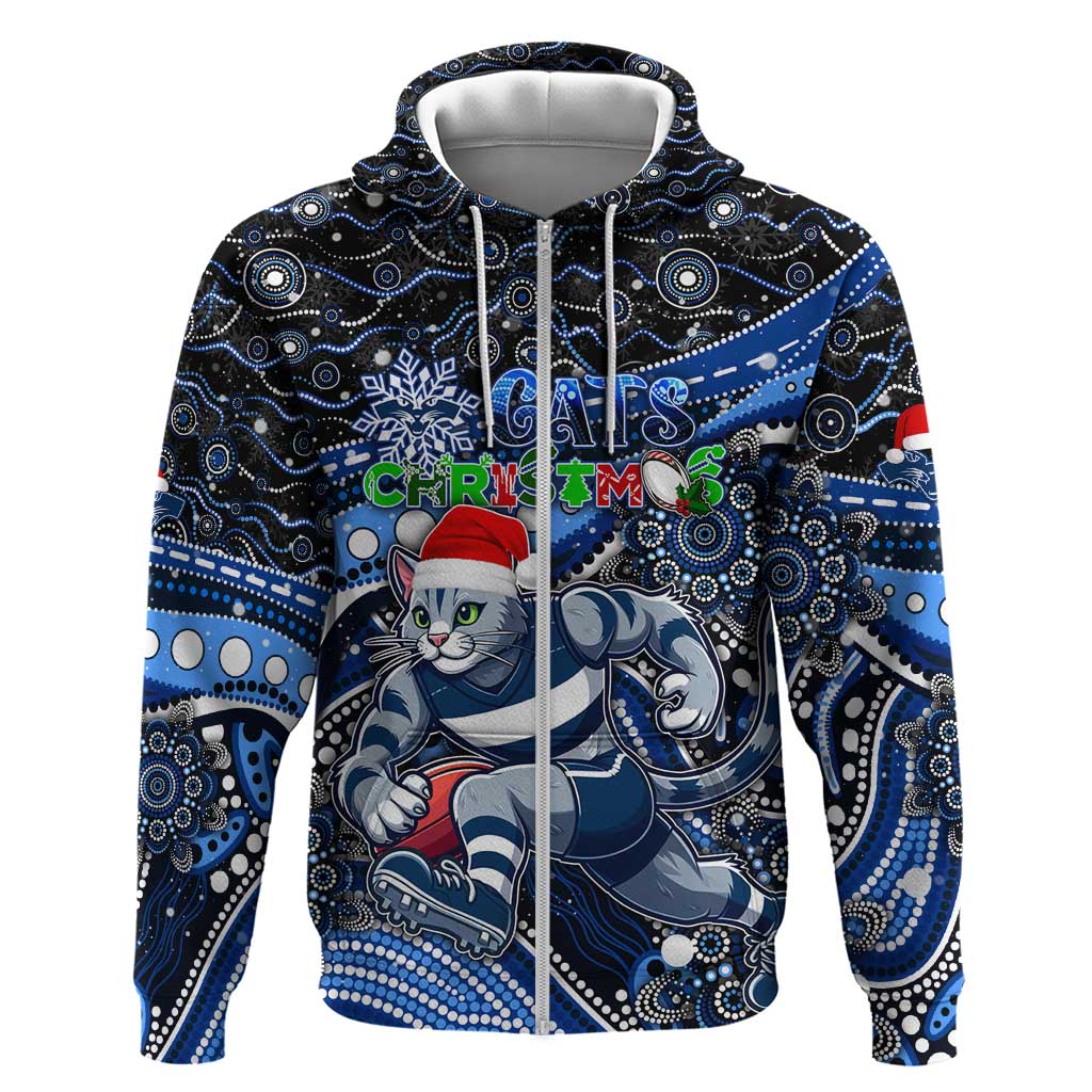 Merry Christmas AFL Cats Hoodie Aboriginal Santa Football Mascot - Vibe Hoodie Shop