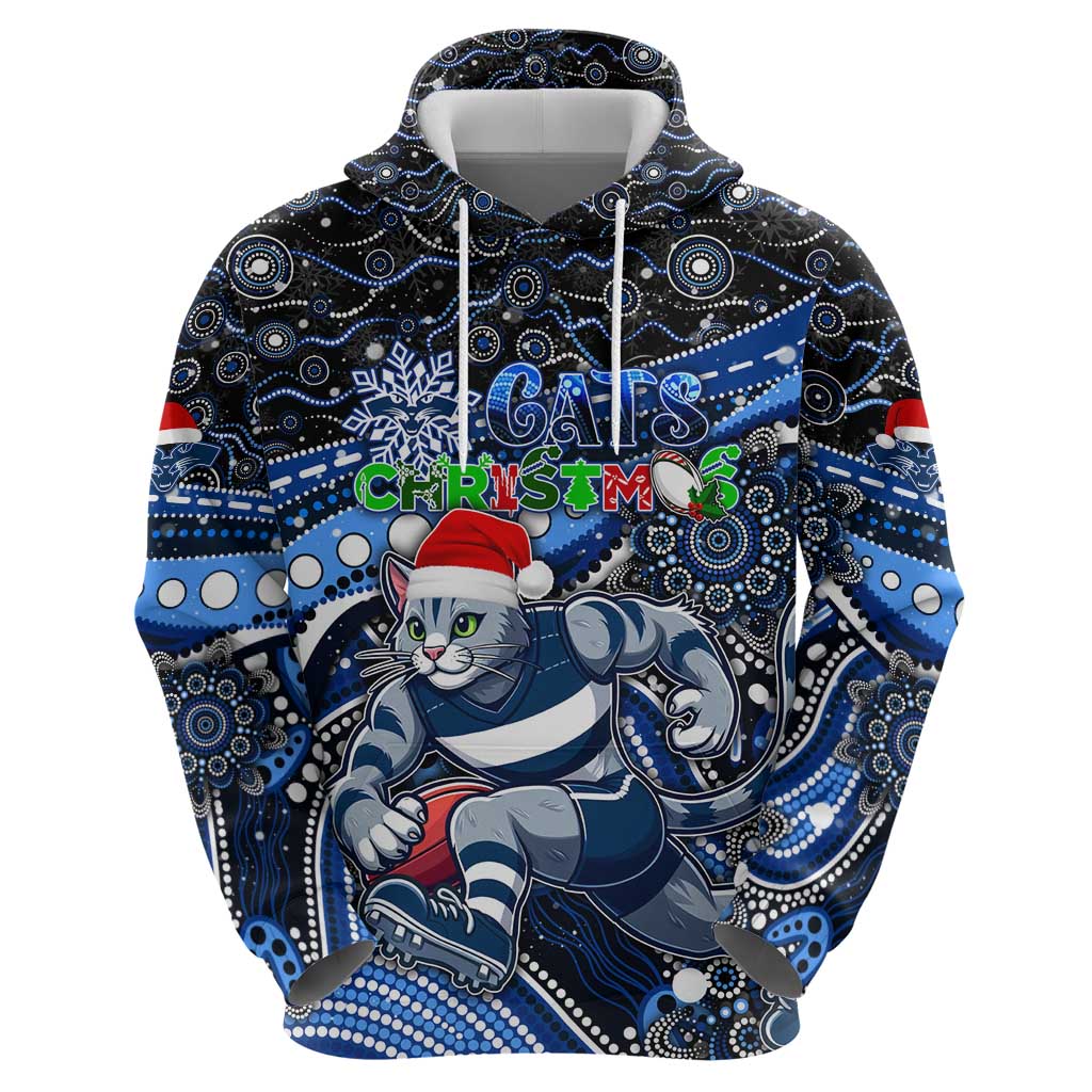 Merry Christmas AFL Cats Hoodie Aboriginal Santa Football Mascot - Vibe Hoodie Shop