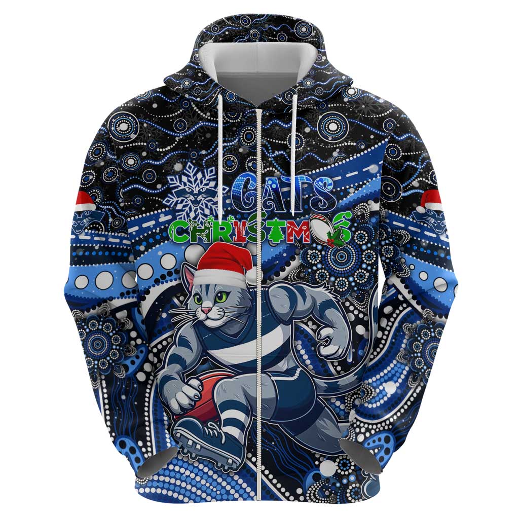 Merry Christmas AFL Cats Hoodie Aboriginal Santa Football Mascot - Vibe Hoodie Shop