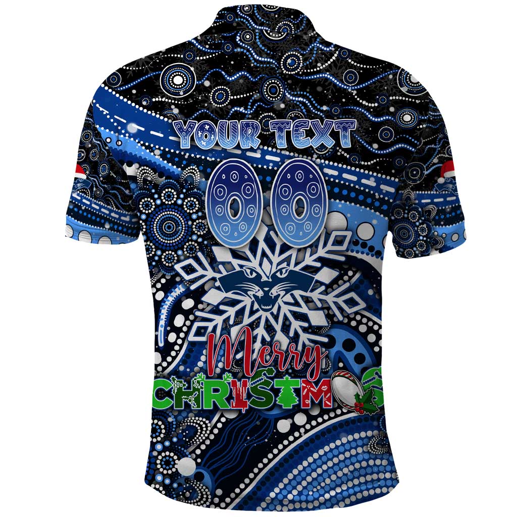 Merry Christmas AFL Cats Polo Shirt Aboriginal Santa Football Mascot - Vibe Hoodie Shop
