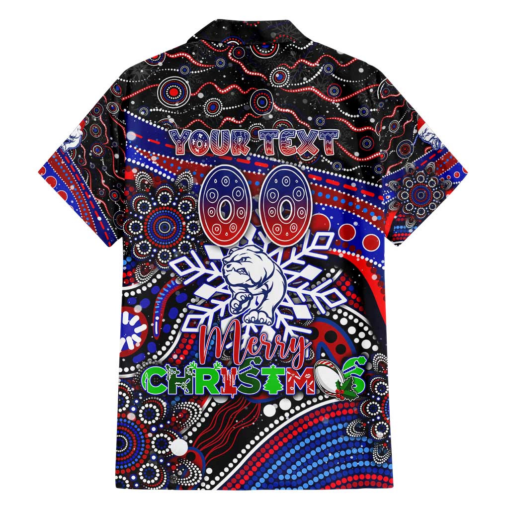 Merry Christmas AFL Bulldogs Hawaiian Shirt Aboriginal Santa Football Mascot - Vibe Hoodie Shop