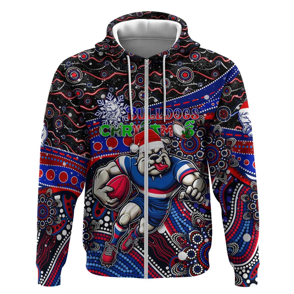 Merry Christmas AFL Bulldogs Hoodie Aboriginal Santa Football Mascot - Vibe Hoodie Shop
