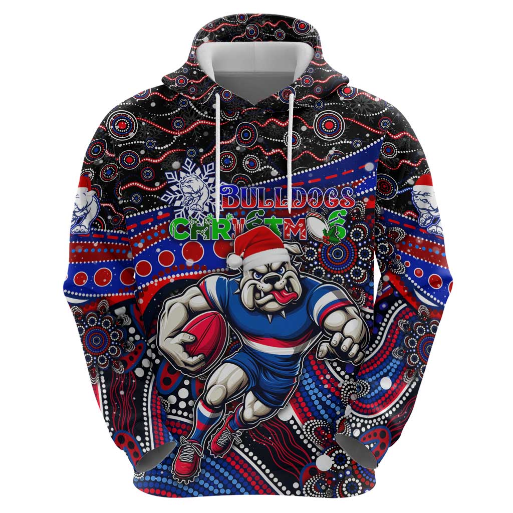 Merry Christmas AFL Bulldogs Hoodie Aboriginal Santa Football Mascot - Vibe Hoodie Shop