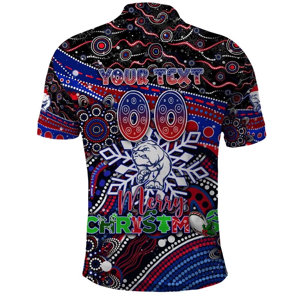 Merry Christmas AFL Bulldogs Polo Shirt Aboriginal Santa Football Mascot - Vibe Hoodie Shop