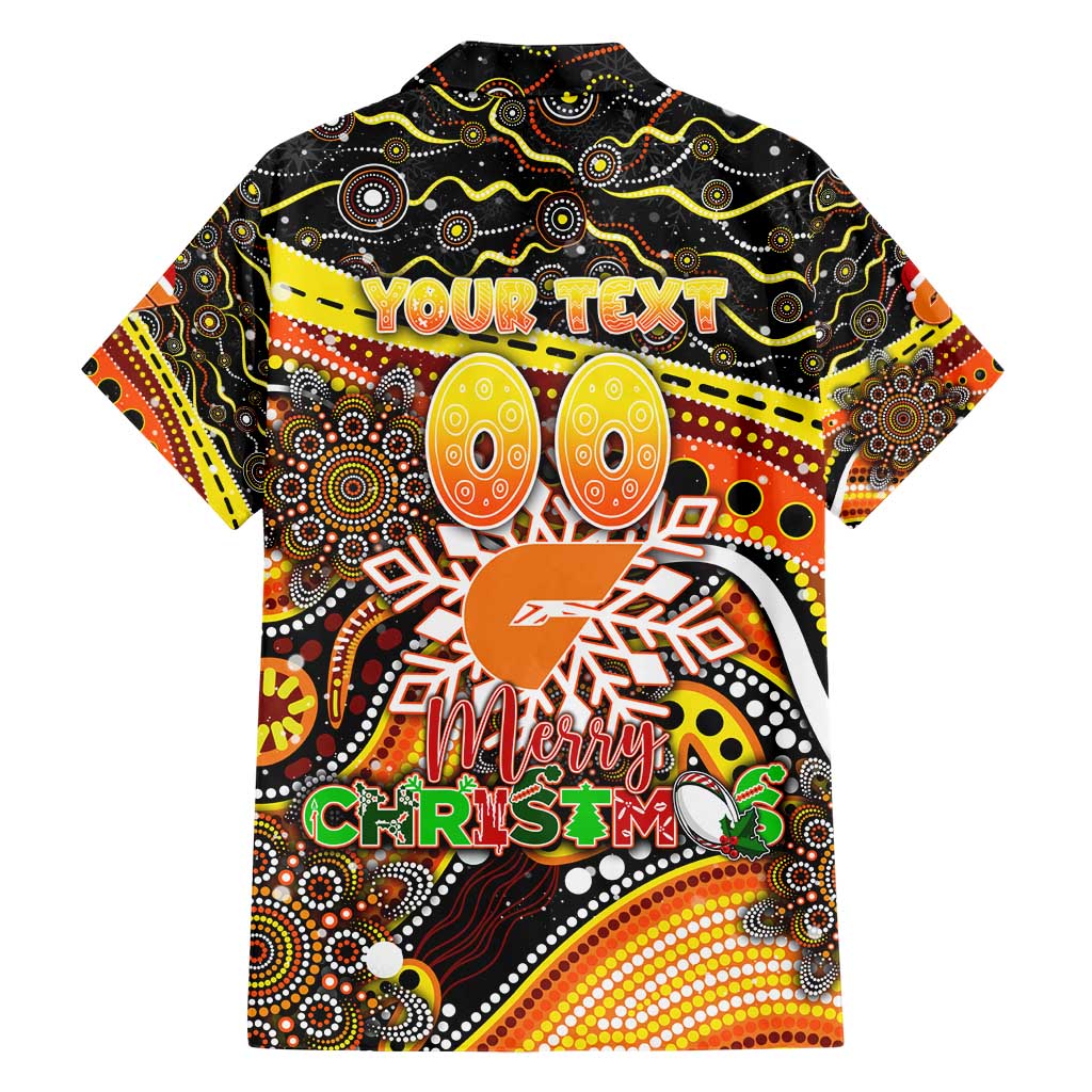 Merry Christmas AFL Giants Hawaiian Shirt Aboriginal Santa Football Mascot - Vibe Hoodie Shop