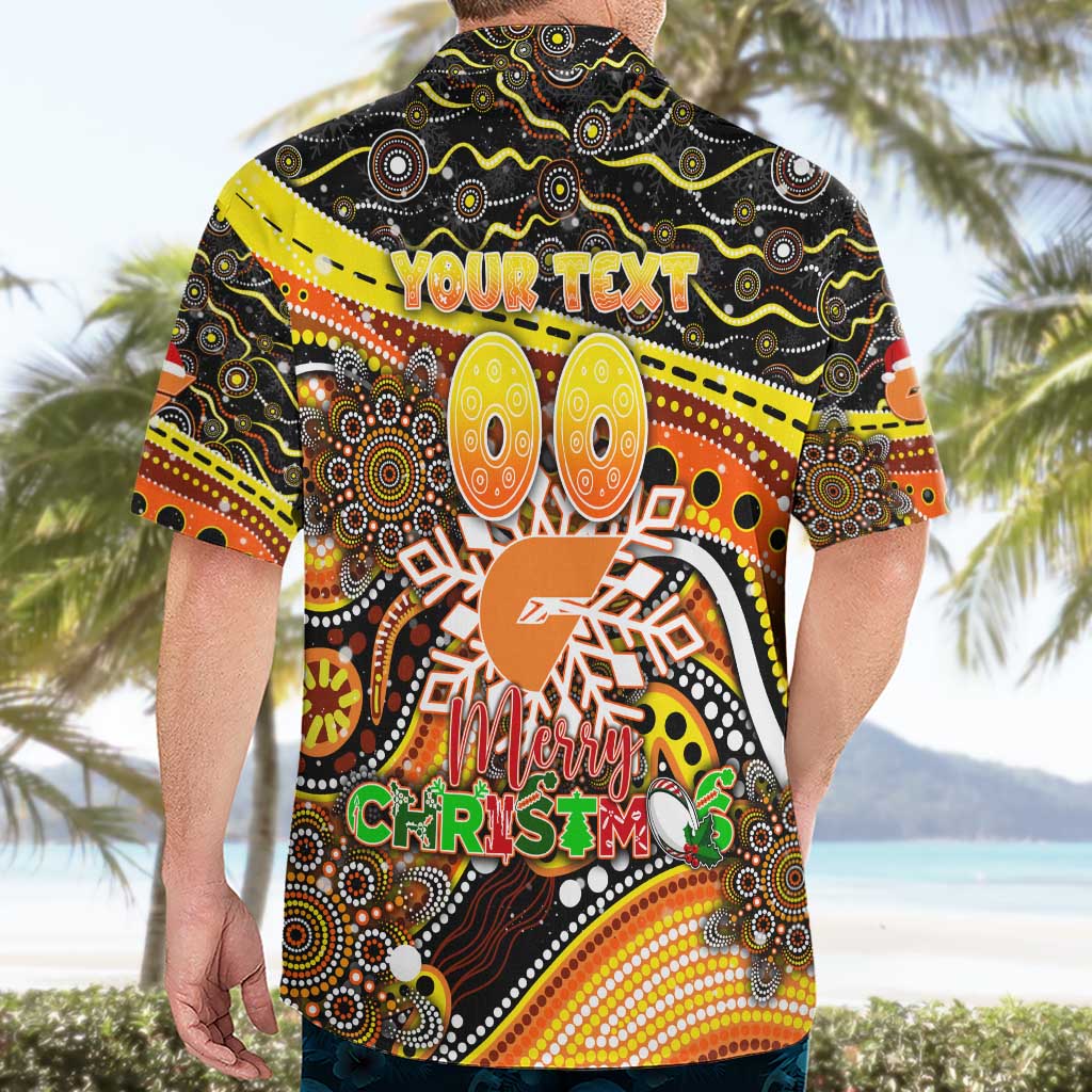 Merry Christmas AFL Giants Hawaiian Shirt Aboriginal Santa Football Mascot - Vibe Hoodie Shop