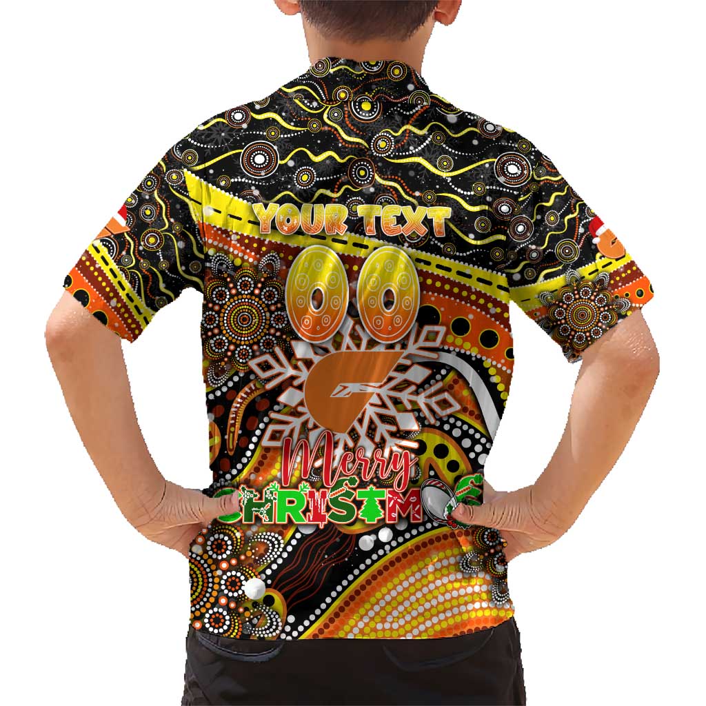 Merry Christmas AFL Giants Hawaiian Shirt Aboriginal Santa Football Mascot - Vibe Hoodie Shop