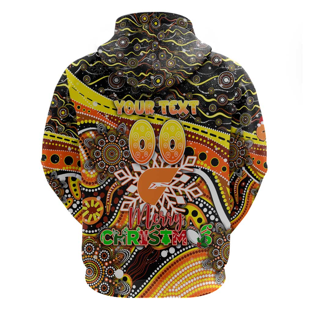 Merry Christmas AFL Giants Hoodie Aboriginal Santa Football Mascot - Vibe Hoodie Shop