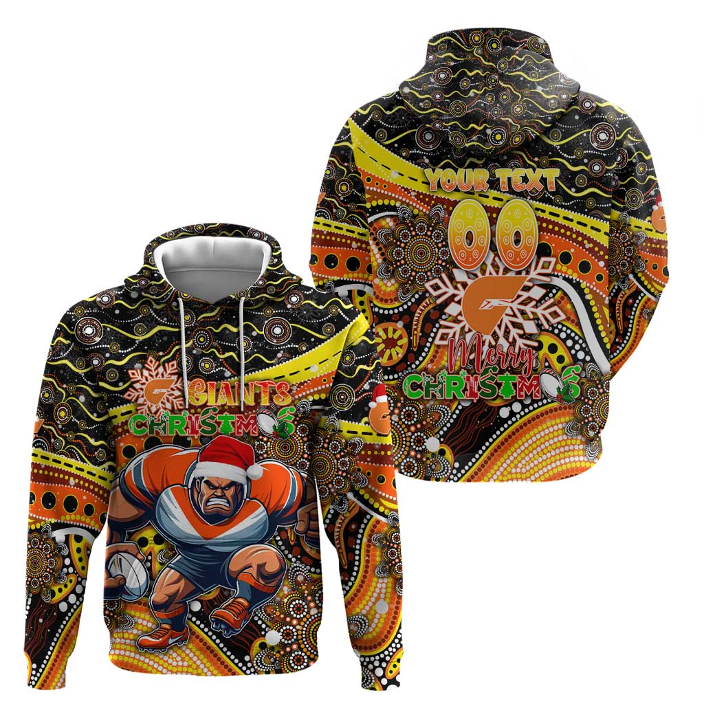 Merry Christmas AFL Giants Hoodie Aboriginal Santa Football Mascot - Vibe Hoodie Shop