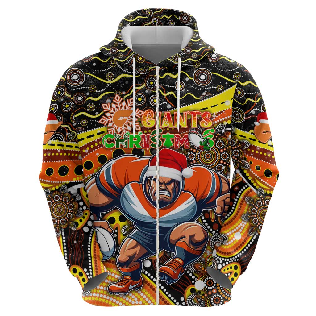 Merry Christmas AFL Giants Hoodie Aboriginal Santa Football Mascot - Vibe Hoodie Shop