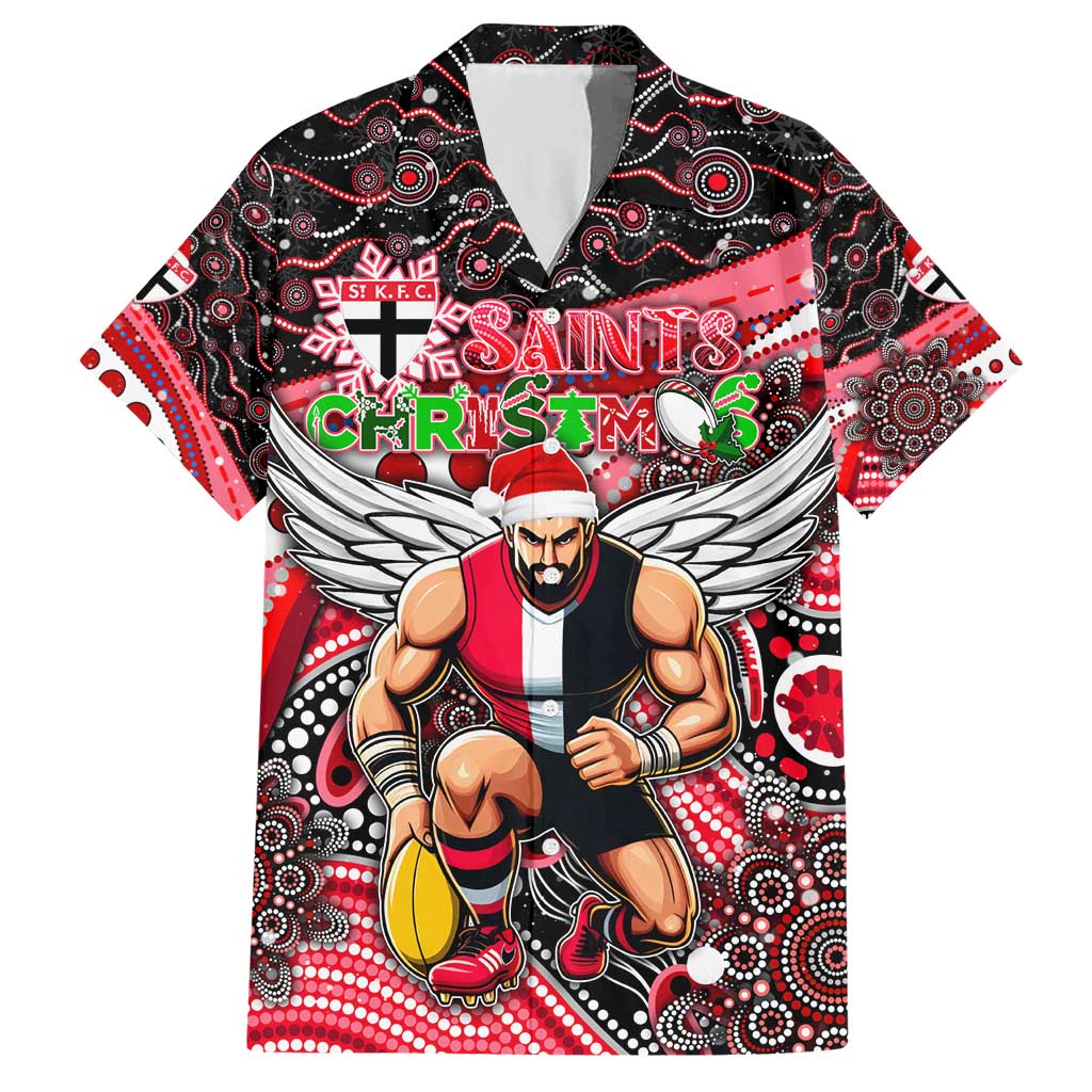 Merry Christmas AFL Saints Hawaiian Shirt Aboriginal Santa Football Mascot - Vibe Hoodie Shop