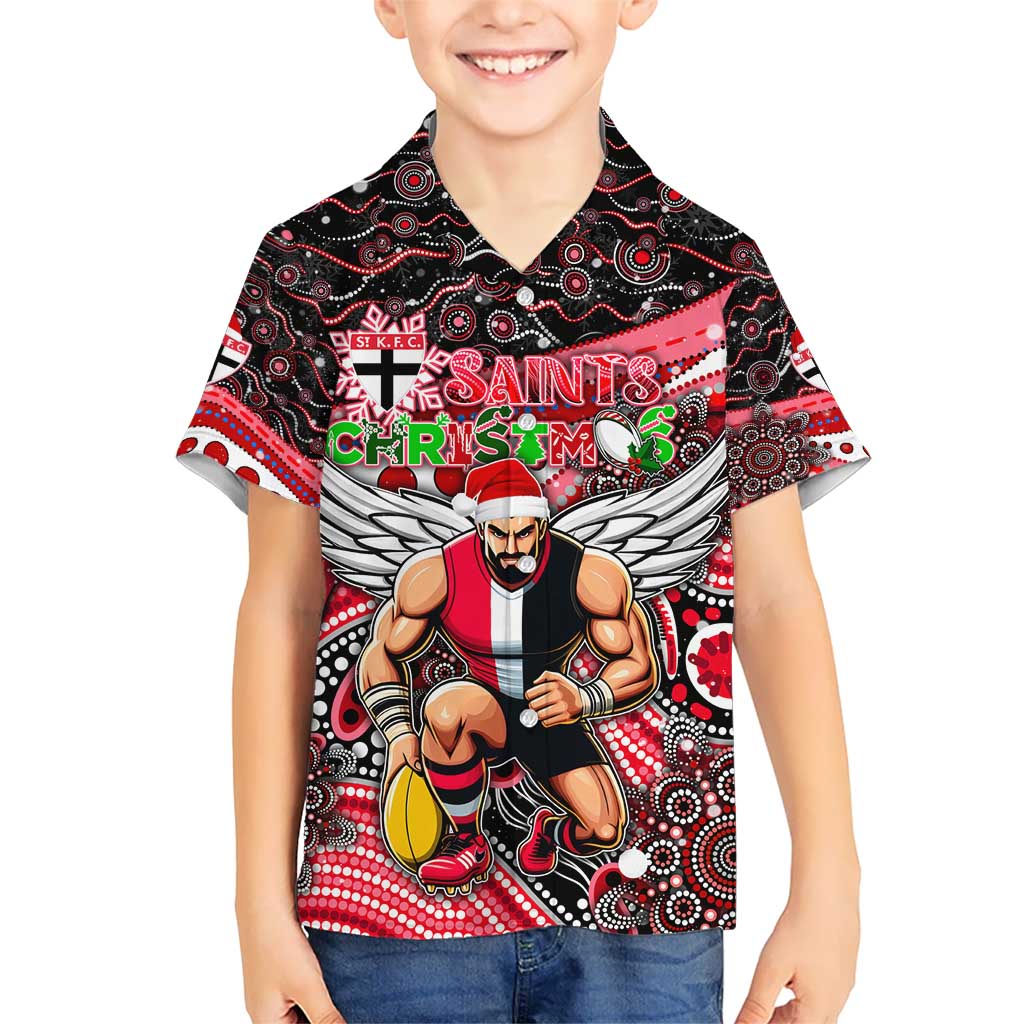 Merry Christmas AFL Saints Hawaiian Shirt Aboriginal Santa Football Mascot - Vibe Hoodie Shop