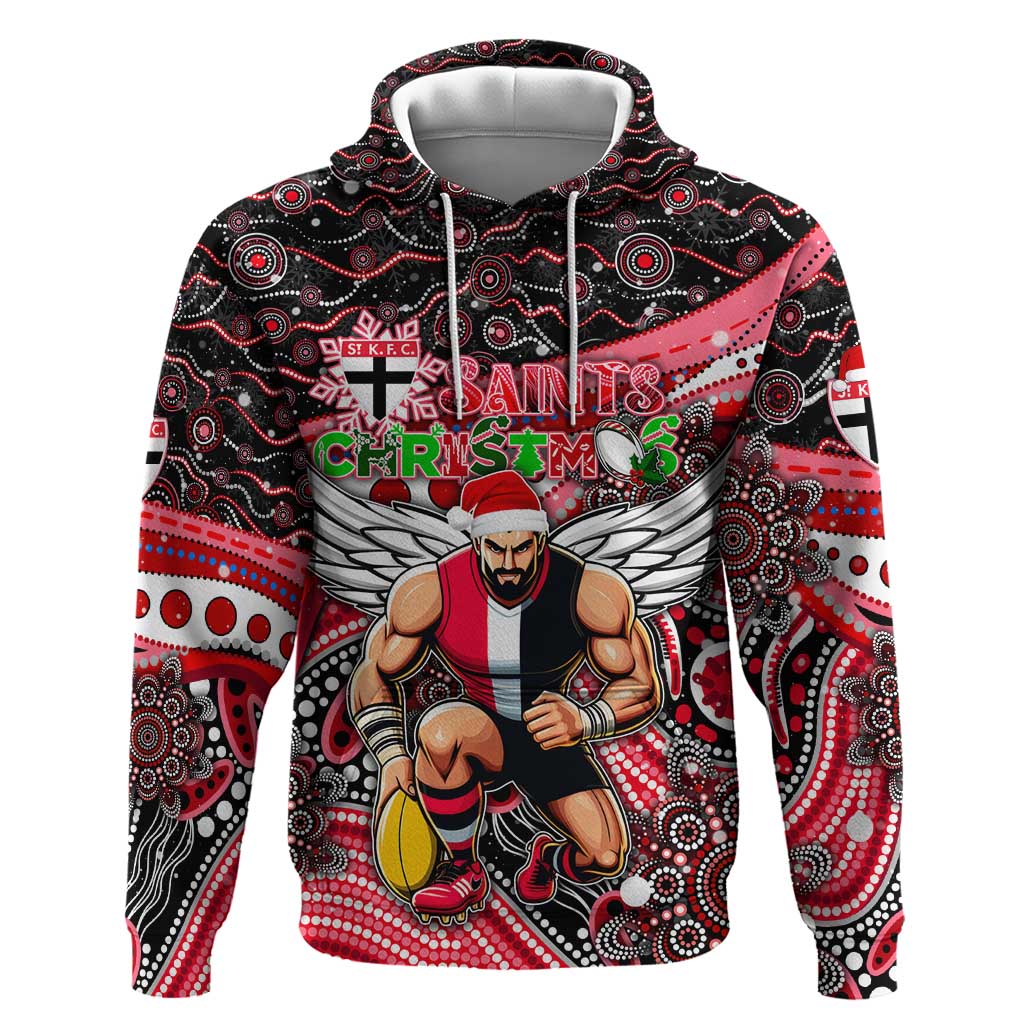 Merry Christmas AFL Saints Hoodie Aboriginal Santa Football Mascot - Vibe Hoodie Shop