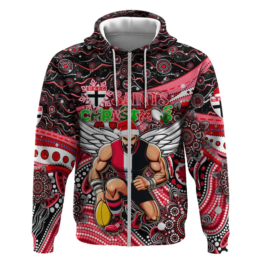 Merry Christmas AFL Saints Hoodie Aboriginal Santa Football Mascot - Vibe Hoodie Shop