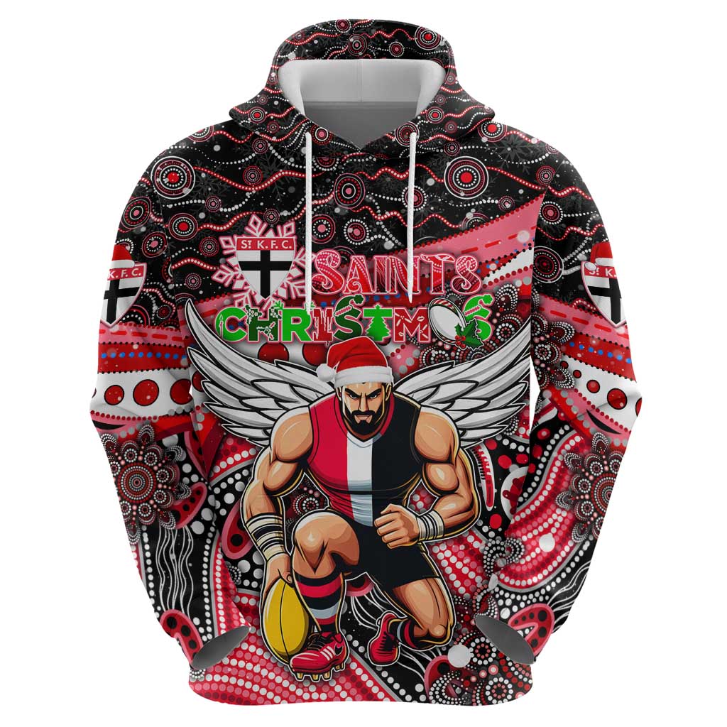 Merry Christmas AFL Saints Hoodie Aboriginal Santa Football Mascot - Vibe Hoodie Shop