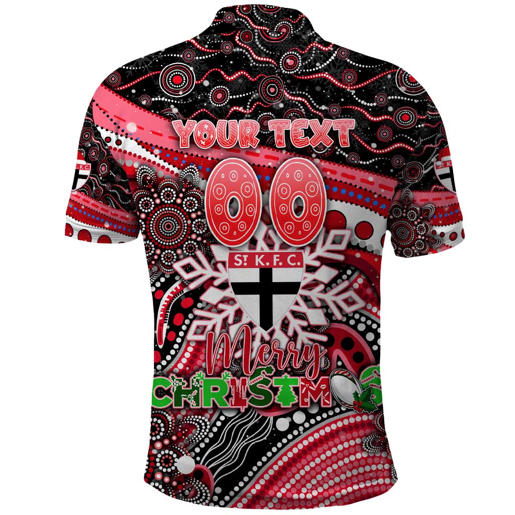 Merry Christmas AFL Saints Polo Shirt Aboriginal Santa Football Mascot - Vibe Hoodie Shop