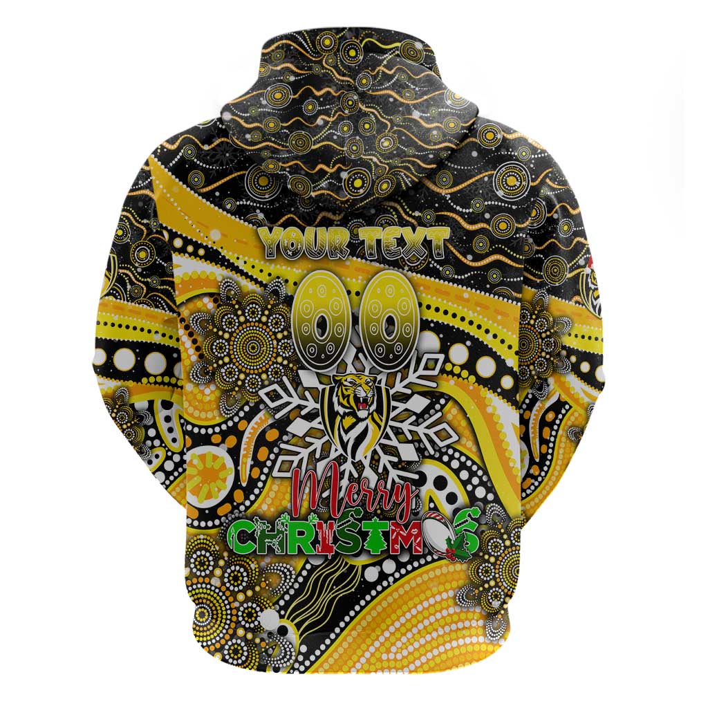 Merry Christmas AFL Richmond Tigers Hoodie Aboriginal Santa Football Mascot - Vibe Hoodie Shop