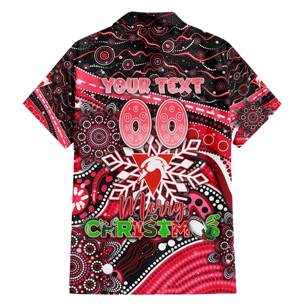 Merry Christmas AFL Swans Hawaiian Shirt Aboriginal Santa Football Mascot - Vibe Hoodie Shop