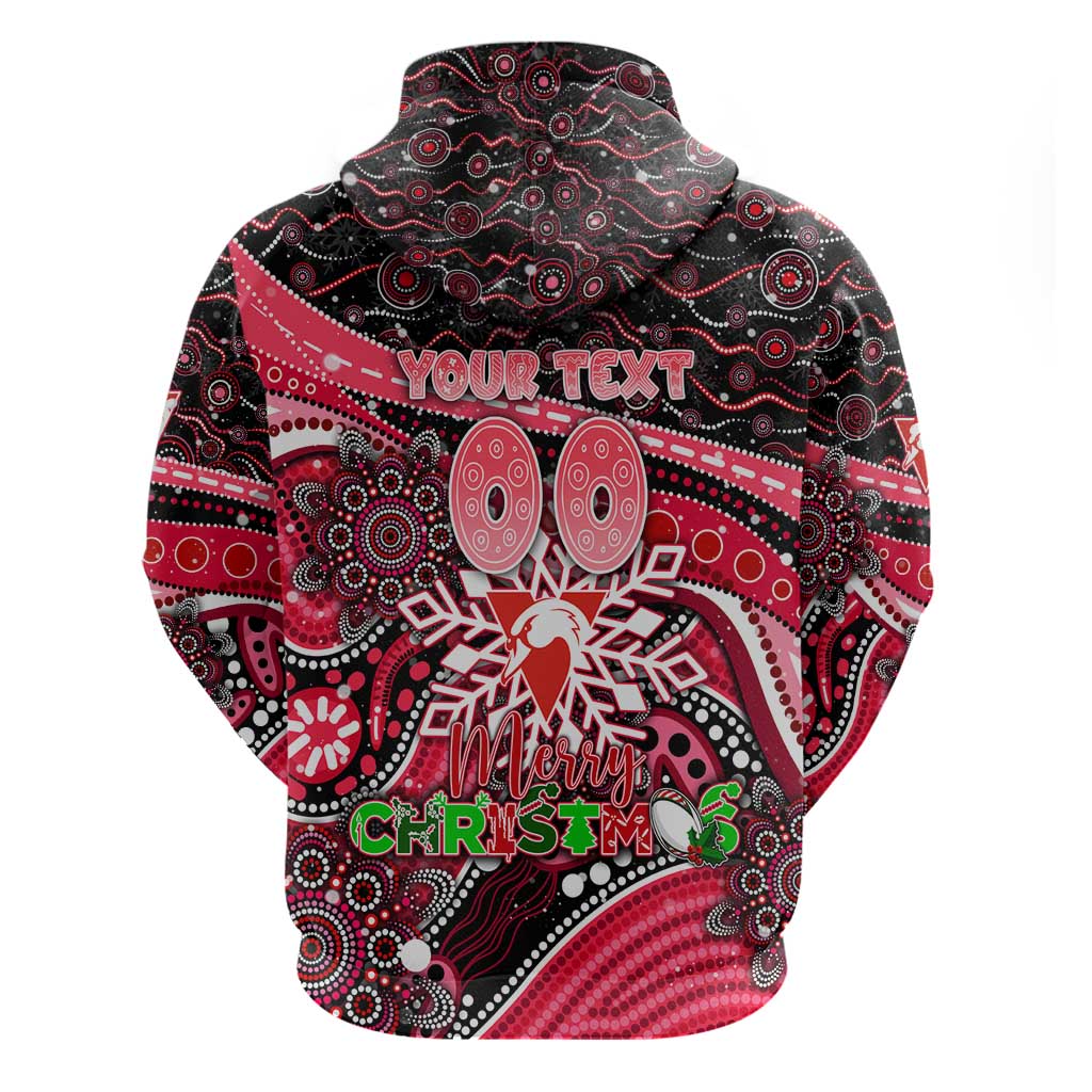 Merry Christmas AFL Swans Hoodie Aboriginal Santa Football Mascot - Vibe Hoodie Shop